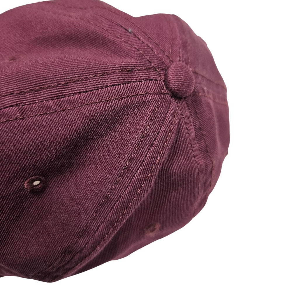 Life Is Good Cotton Baseball Cap With Quote Stop & Smell The Campfire Burgundy A - Picture 12 of 12